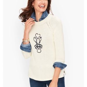 Talbots Lobster motif cotton sweater